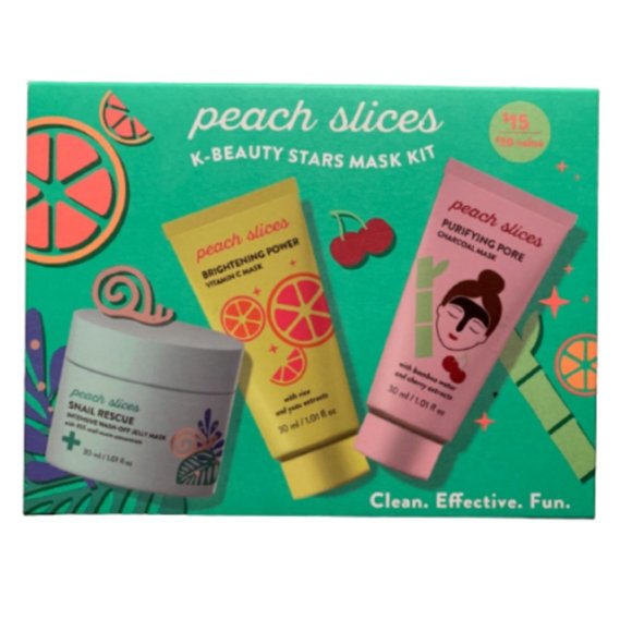 Peach Slices Other - Peach Slices K-Beauty Stars Mask Kit NIB Jelly, Charcoal, Brightening Mask 30mL